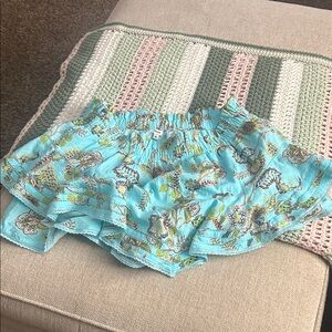 Aerie Skorts in Blue with Floral Design NWOT